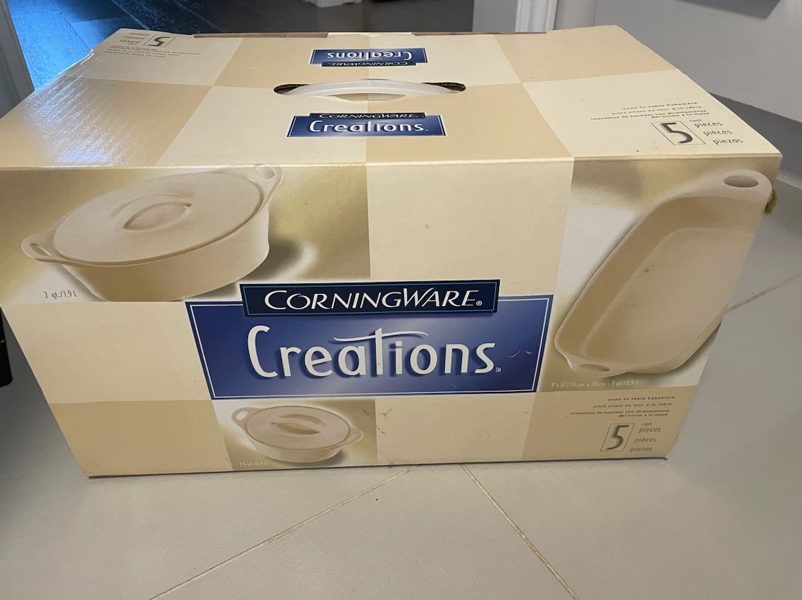 NEW! VINTAGE Corningware Creations 5-Piece Bakeware Set - photo 4