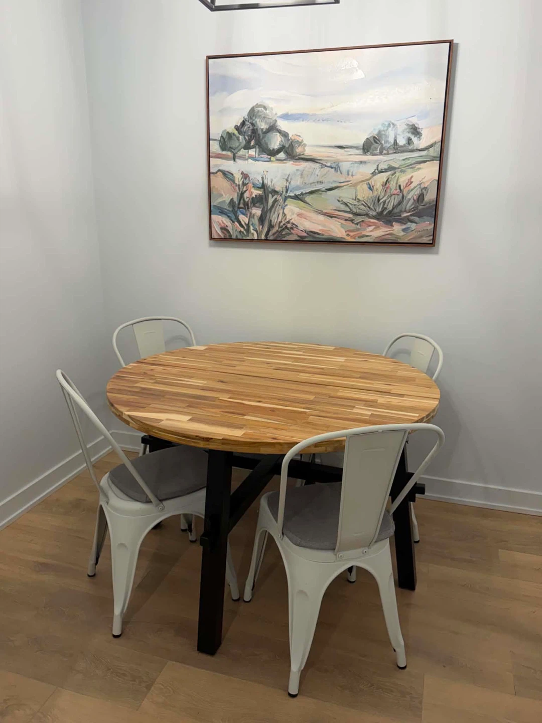 IKEA SKOGSTA Dining Table - Acacia/Black, 120 cm - photo 4