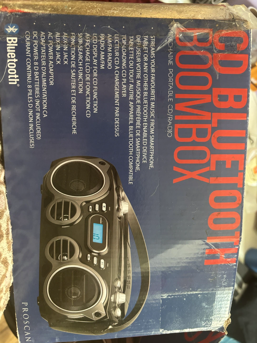 Proscan CD Bluetooth Boombox