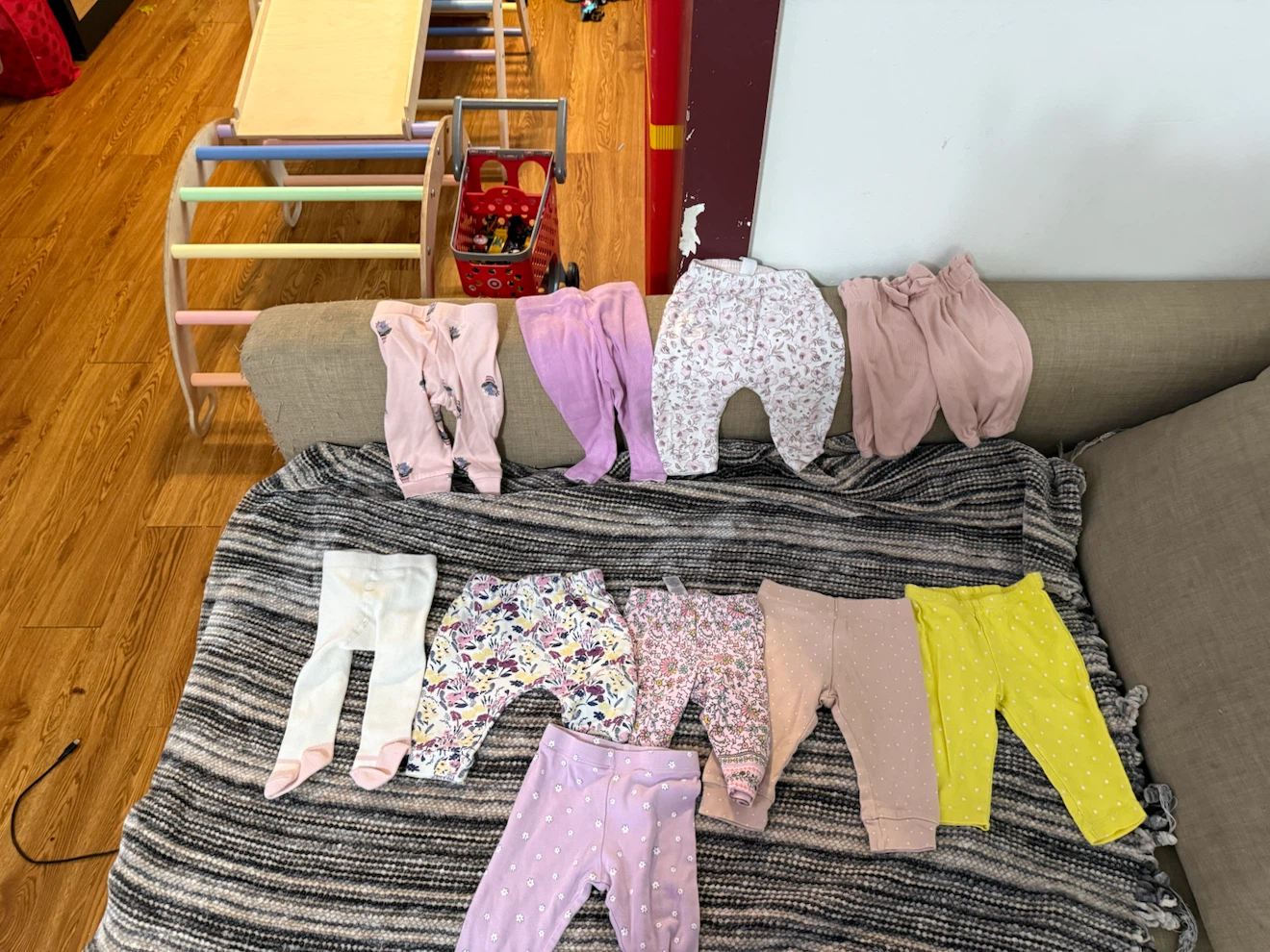 baby girl onesies and pants size 6 months - photo 4