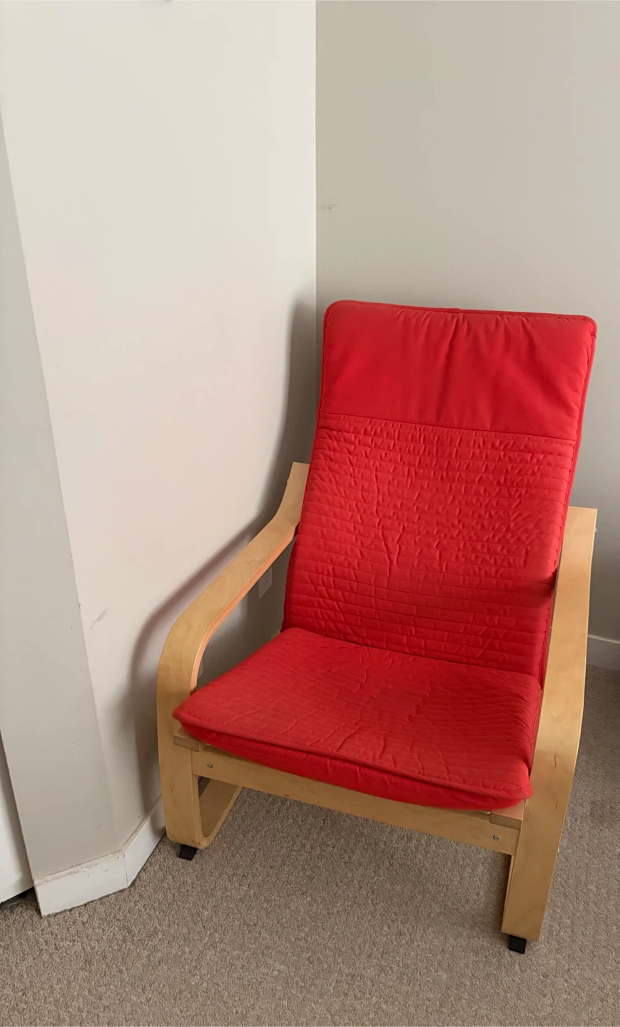 Red IKEA POÄNG Armchair