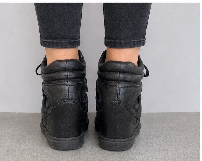 Black Wedge High-Top Sneakers - photo 3