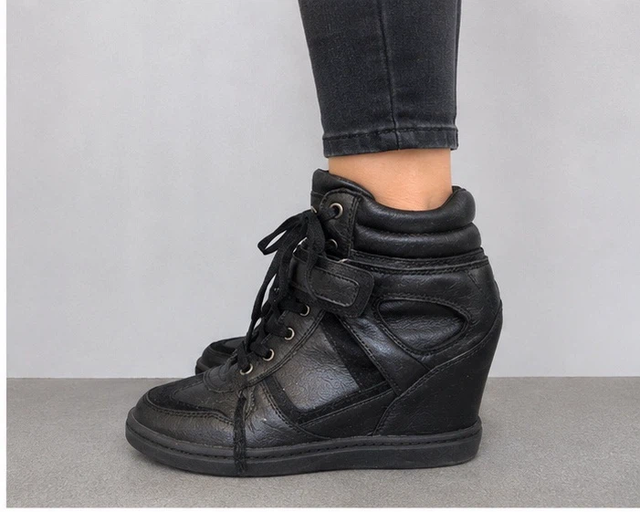 Black Wedge High-Top Sneakers - photo 4
