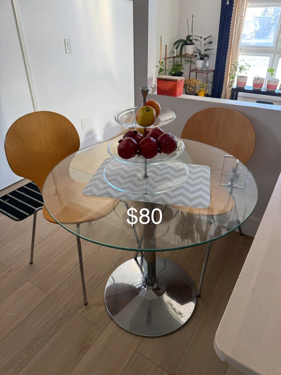 Glass Top Round Dining Table