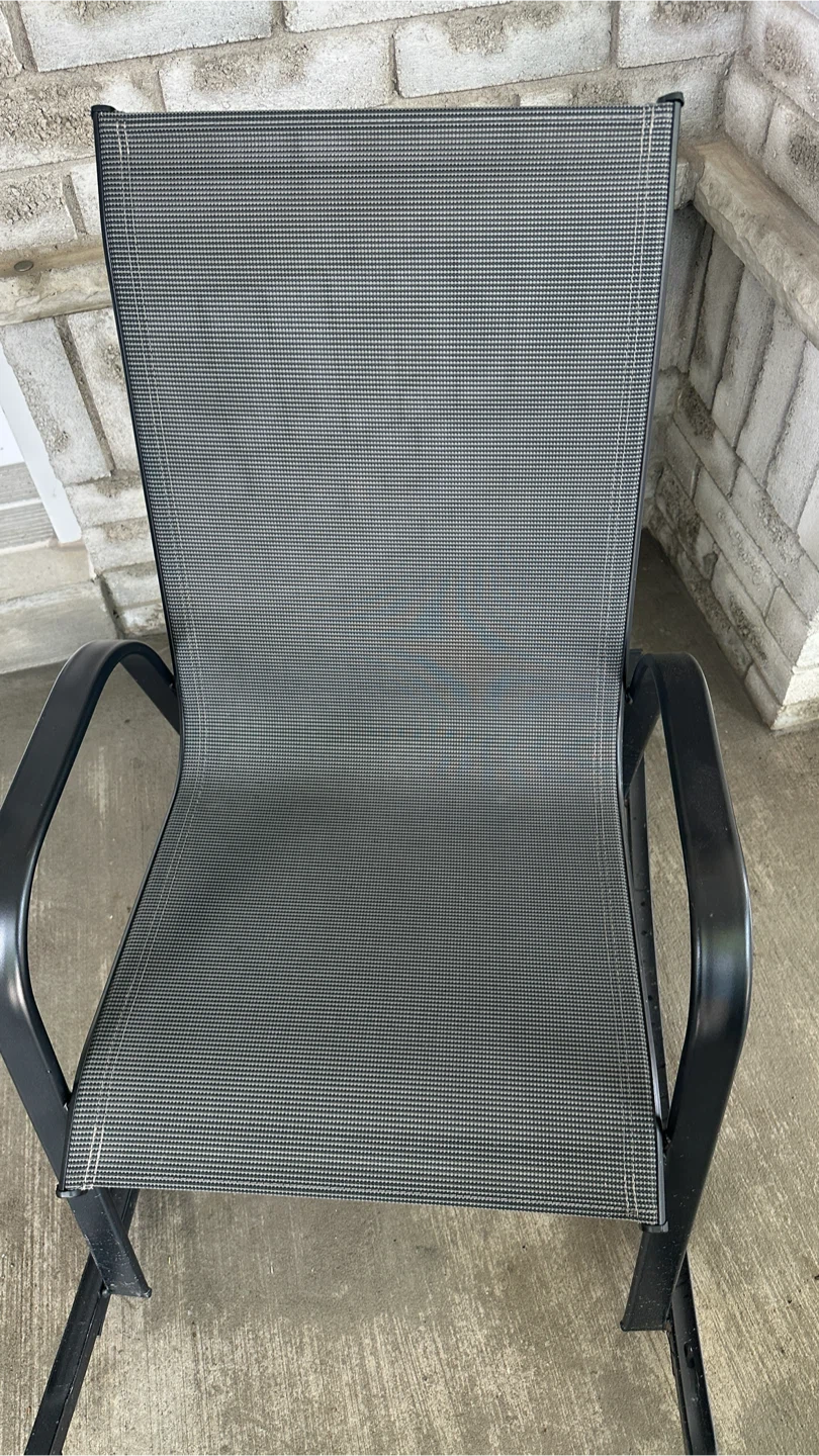 Grey Mesh Outdoor Rocking Chair - photo 2