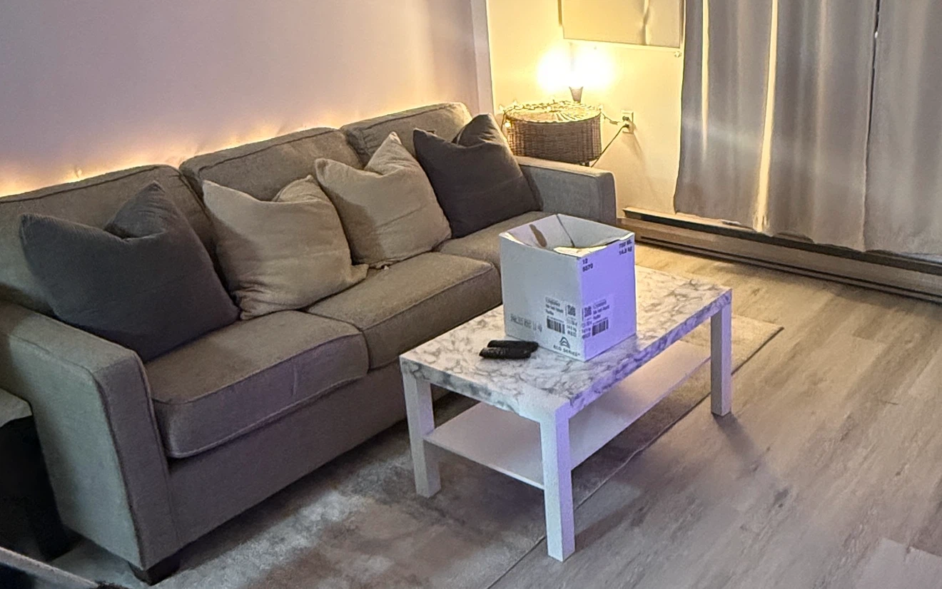 Brown Sofa with Accent Pillows