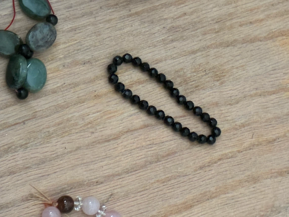 Black Beaded Bracelet
