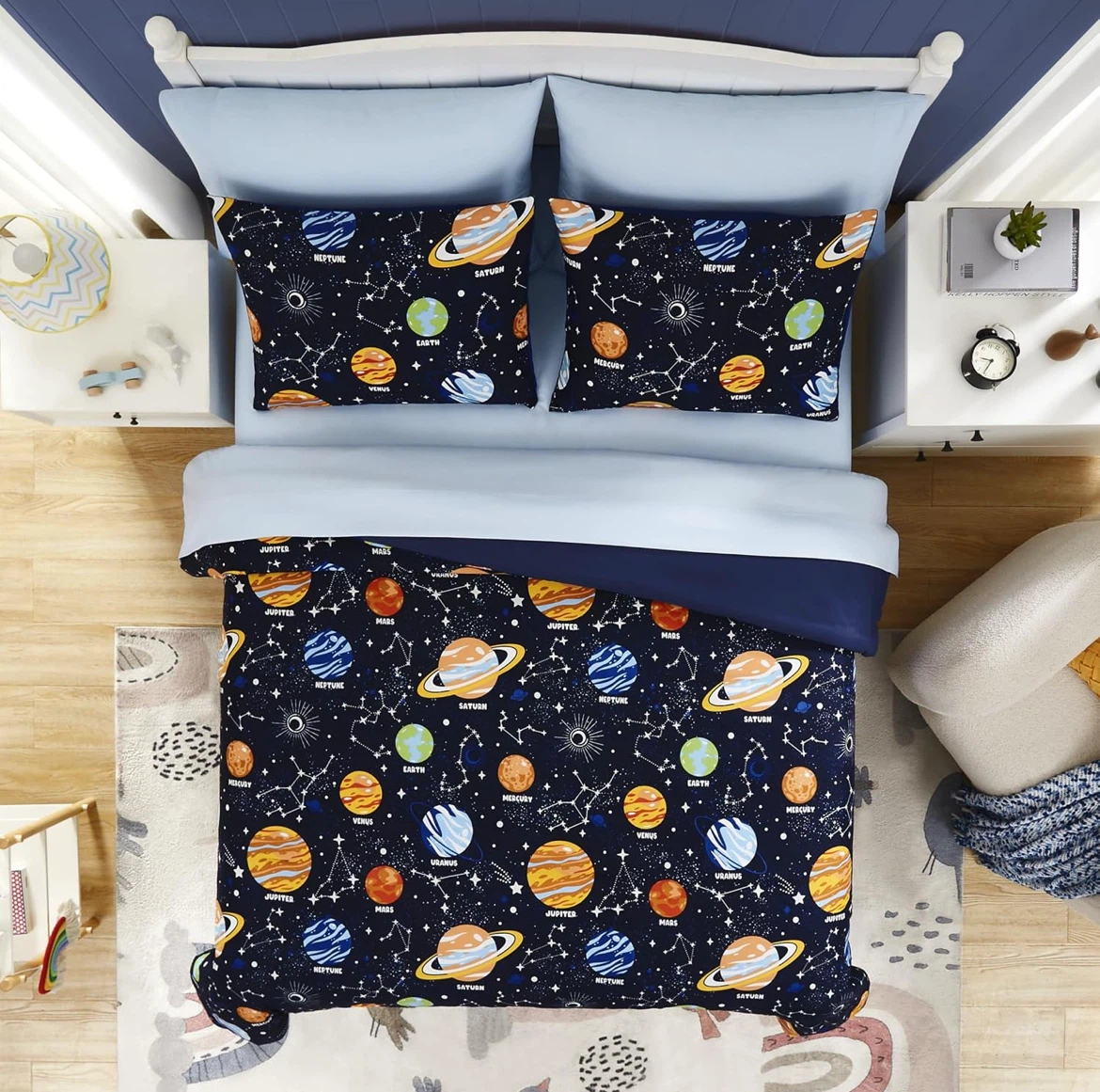 New 7pc Glow in Dark Comforter Set - photo 3