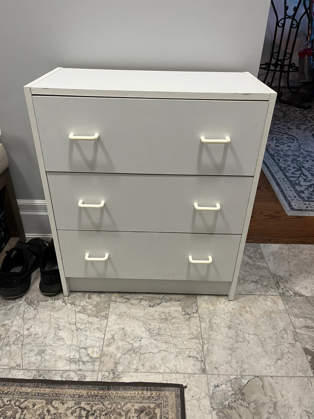 White 3-Drawer Dresser