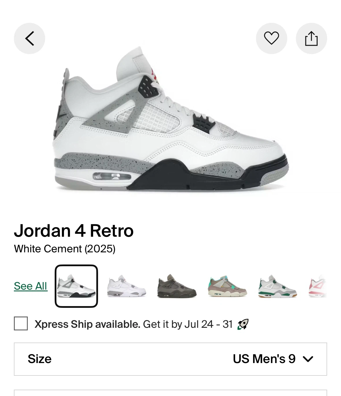 Jordan 4 White Cement - photo 4