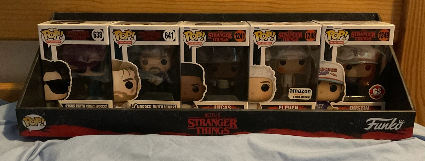 Funko Pop! Stranger Things 5 Pops + Display