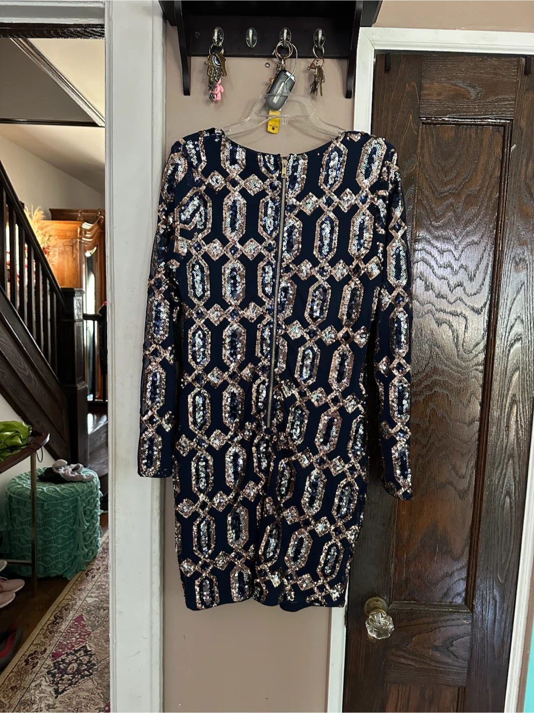 Fashion Nova Sequined Navy Dress 1X - photo 4