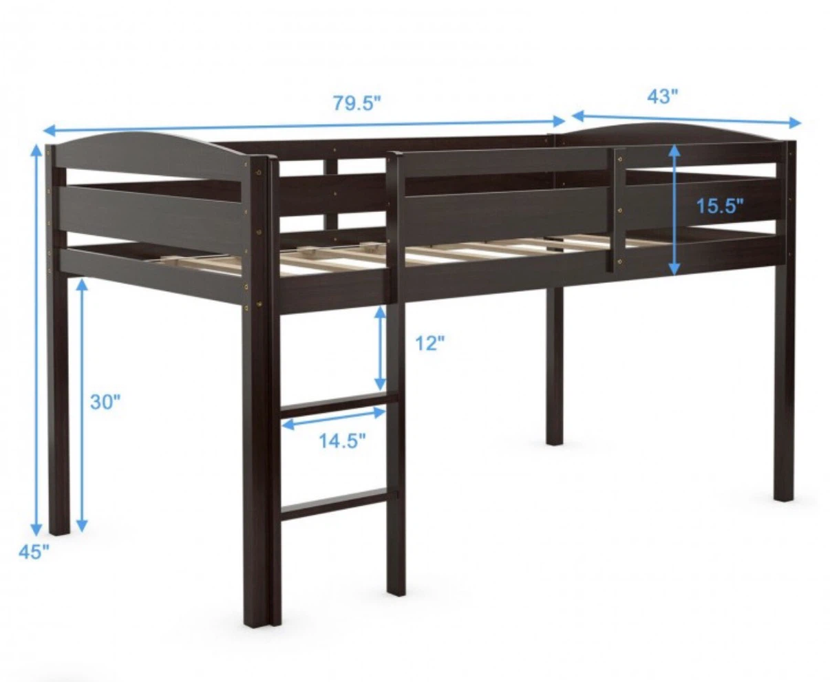 Twin size loft bed (with added lights)