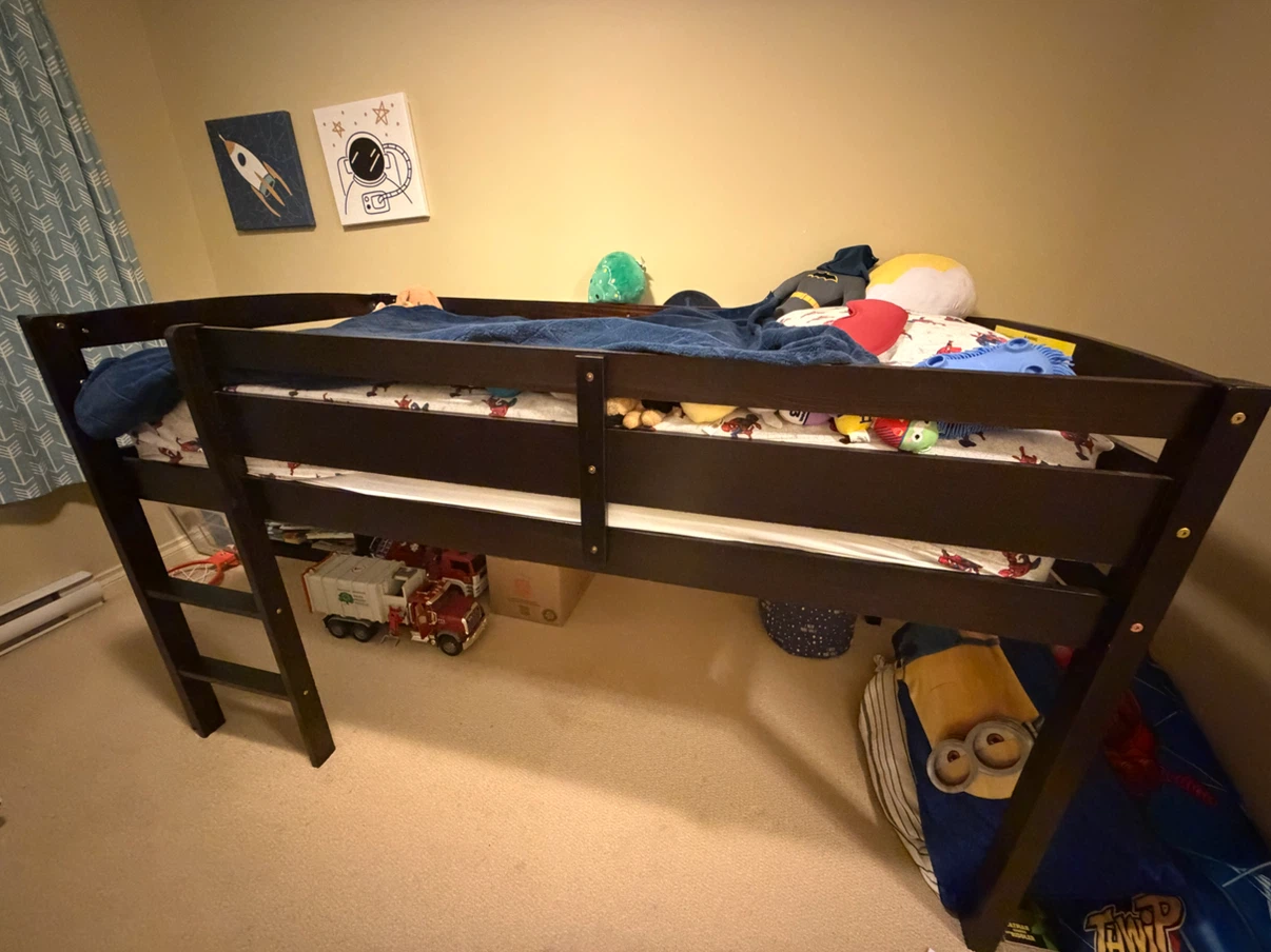 Twin size loft bed (with added lights) - photo 2