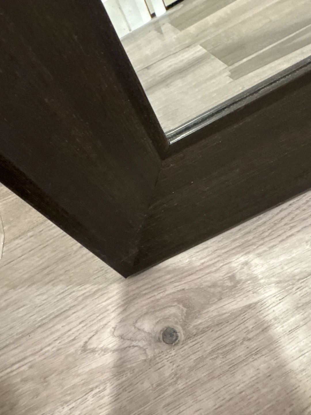 Framed Mirror - Dark Wood Finish - photo 4