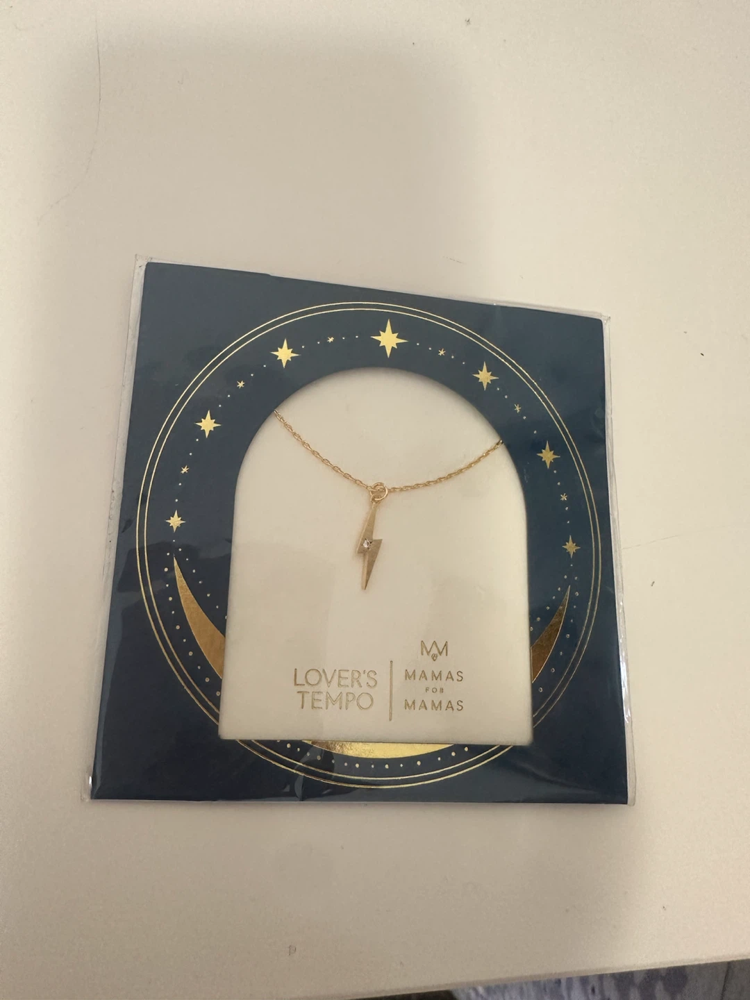 18k gold-plated brass lightning bolt Necklace