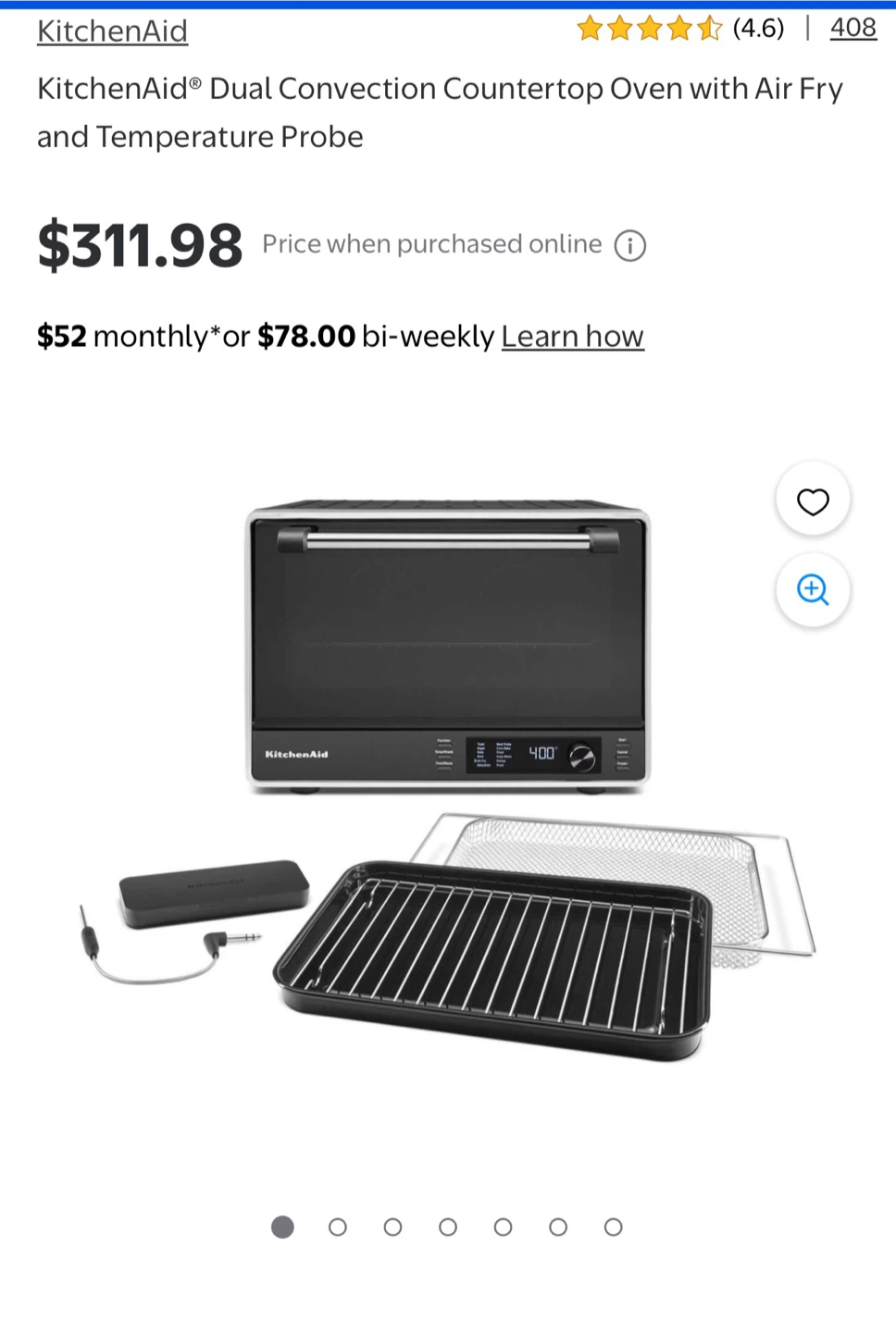 KitchenAid Dual Convection Countertop Oven with Air Fry