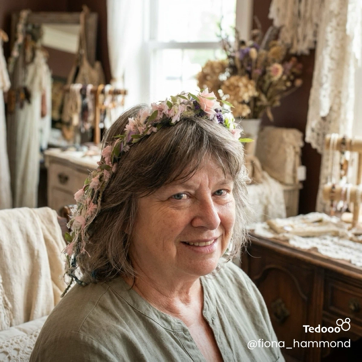 Floral Crown with Feathers and Tassels - photo 2