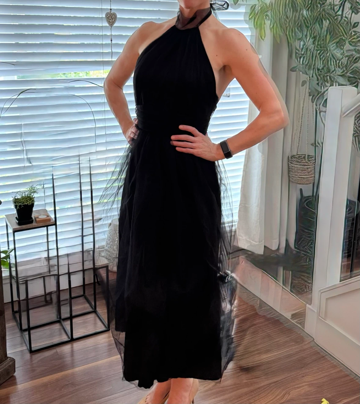 Livia Boutique Black Tulle Halter Dress - photo 3