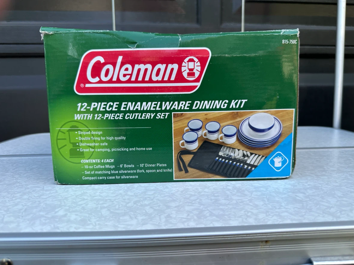 Coleman 12-Piece Enamelware Dining Kit
