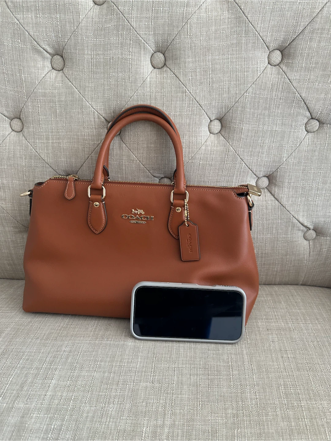 Coach Brown Leather Satchel Handbag - photo 4