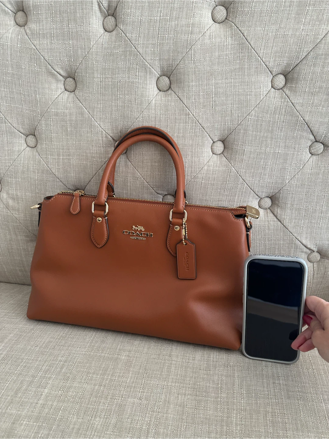 Coach Brown Leather Satchel Handbag - photo 5