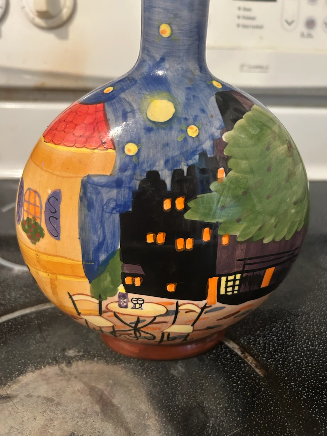 Hand-painted Ceramic Decorative Bottle - photo 3