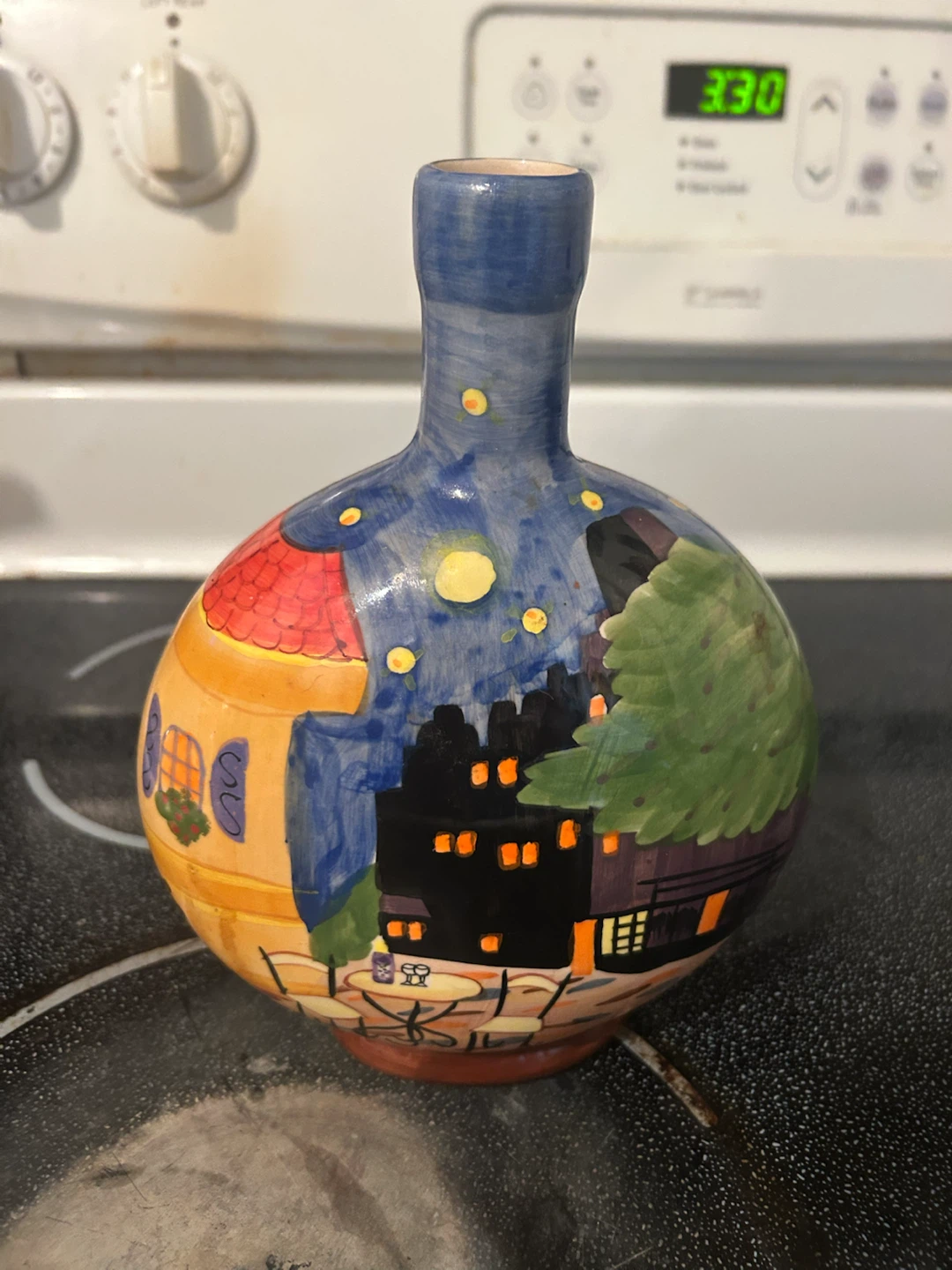 Hand-painted Ceramic Decorative Bottle - photo 4