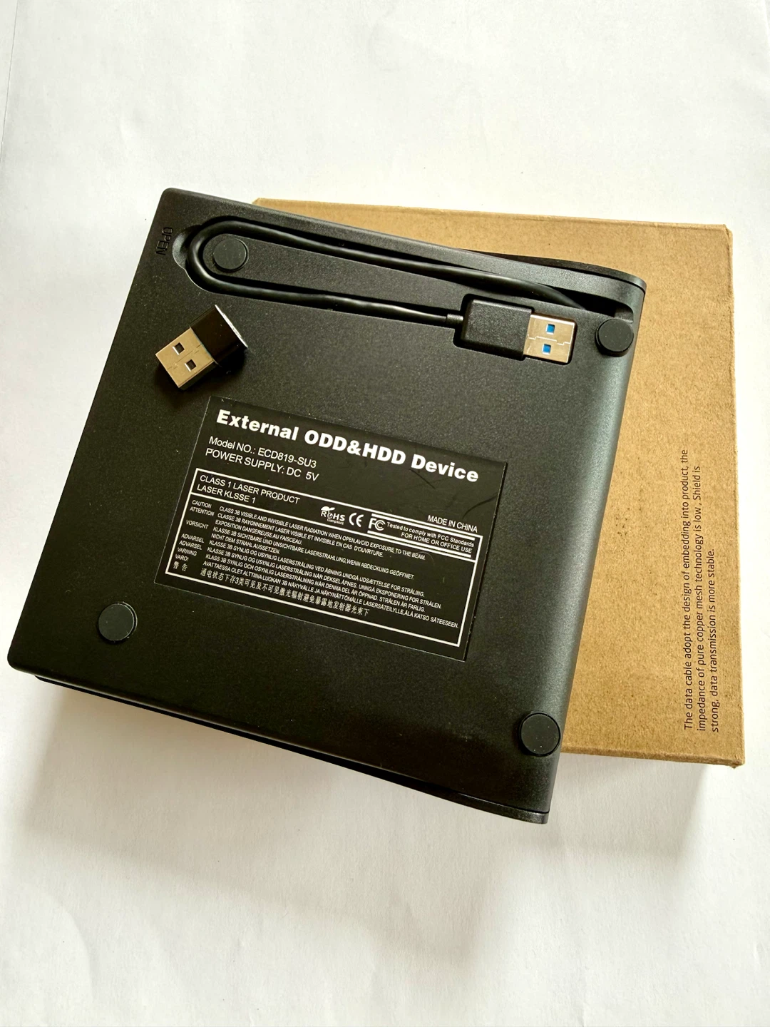 Laurensony External DVD Drive USB 3.0 Type-C Portable Burner - photo 3