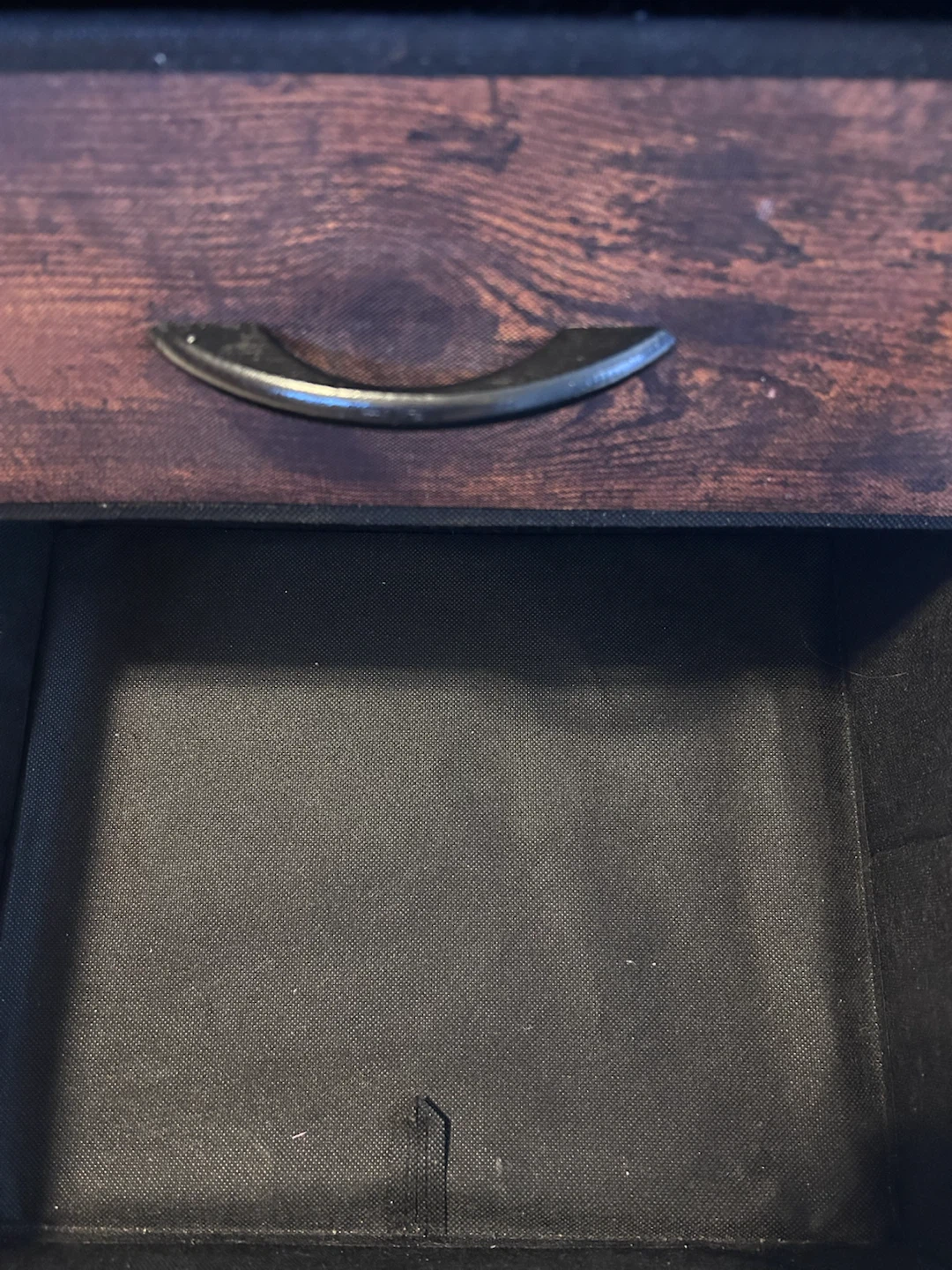 Rustic Wood 2-Drawer Nightstand with Charging Station - photo 3