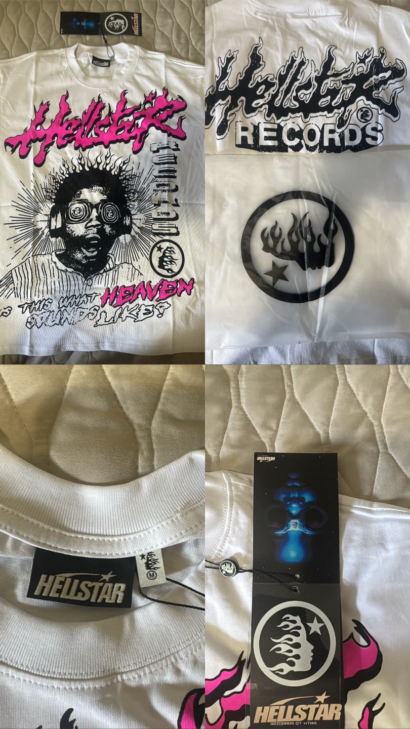 Hellstar Records T-Shirt White Size Medium
