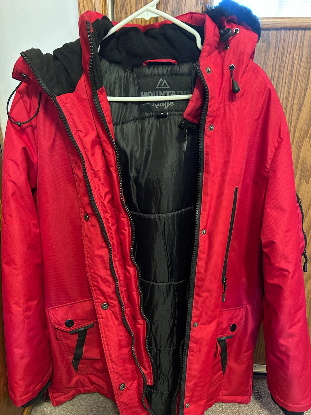 Mountain Ridge Red Winter Parka Jacket