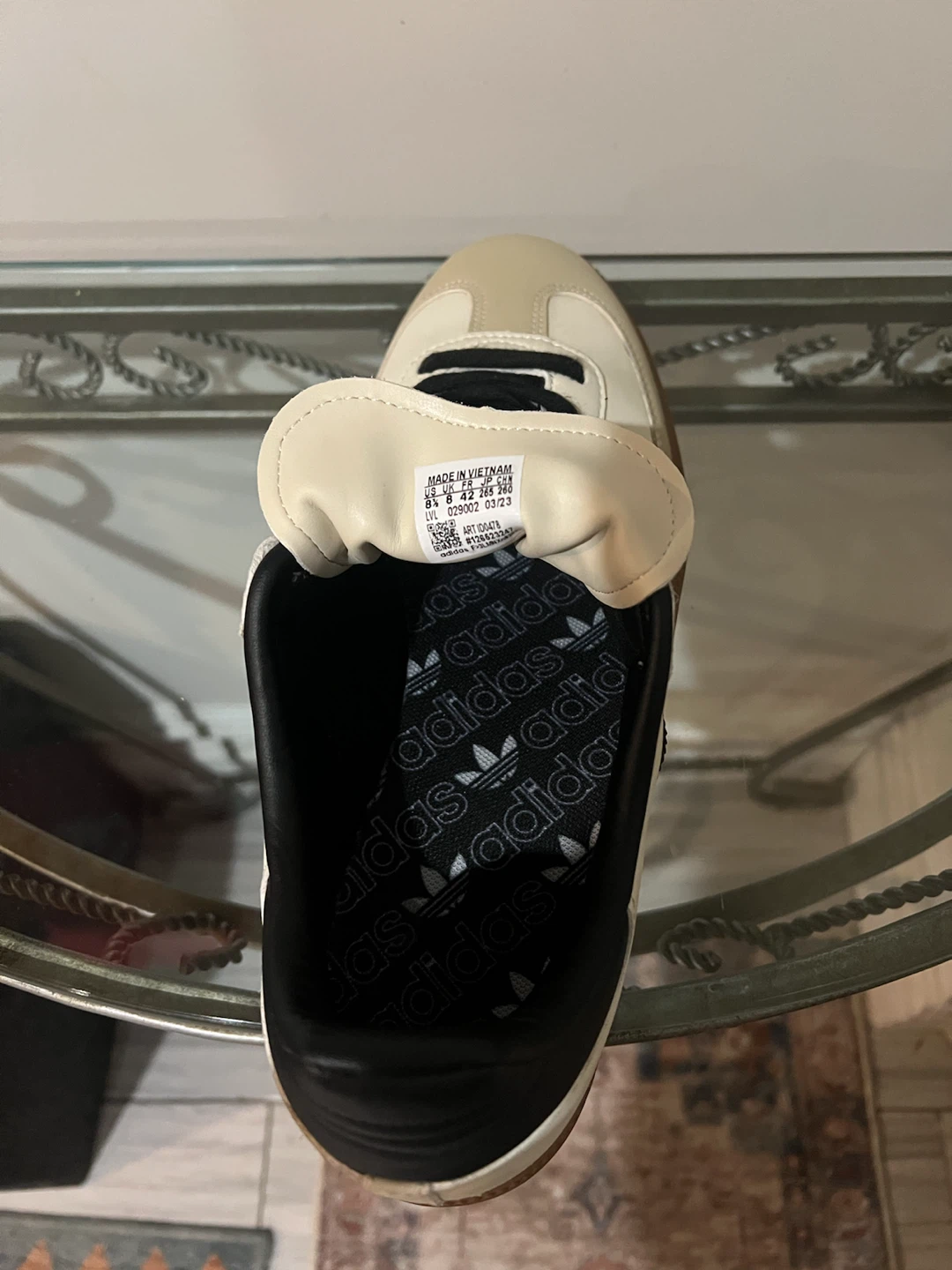 Adidas Samba OG Shoes Cream White Black Size 8.5 - photo 2