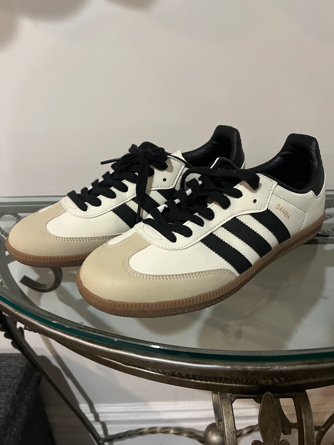 Adidas Samba OG Shoes Cream White Black Size 8.5 - photo 5