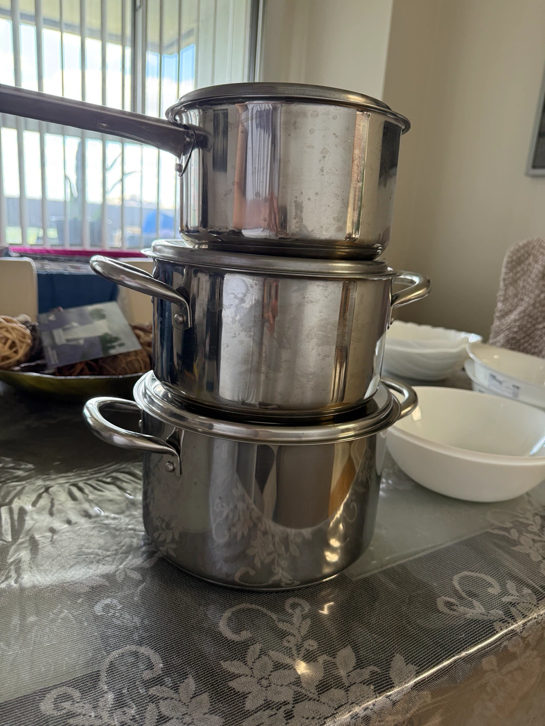 Stainless Steel Pots with Lids