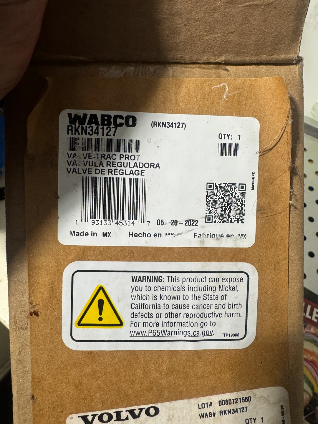 Wabco RKN34127 Valve
