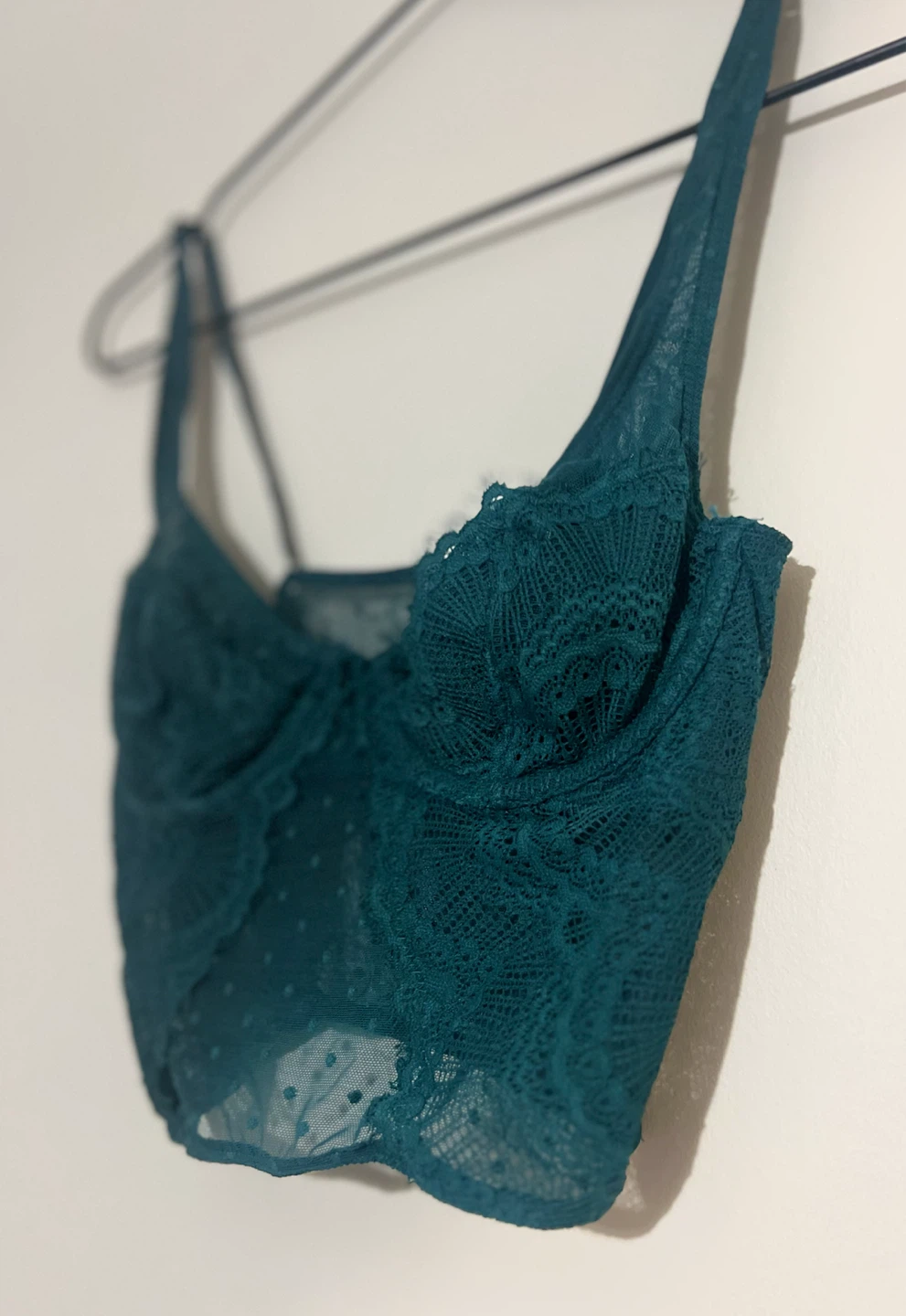 UO Teal Lace Corset Top - photo 2