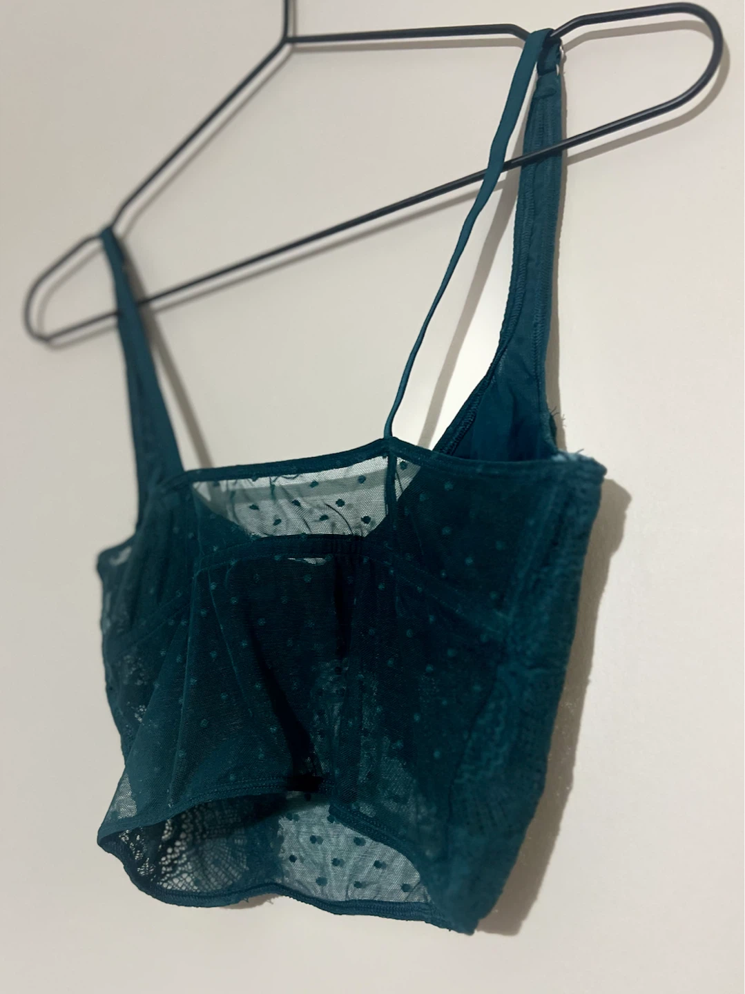 UO Teal Lace Corset Top - photo 5