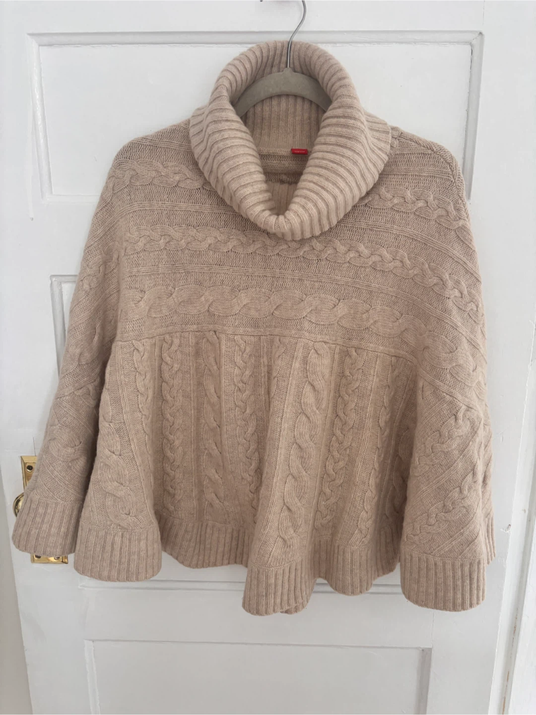 Esprit Cowl Neck Cable Knit Poncho
