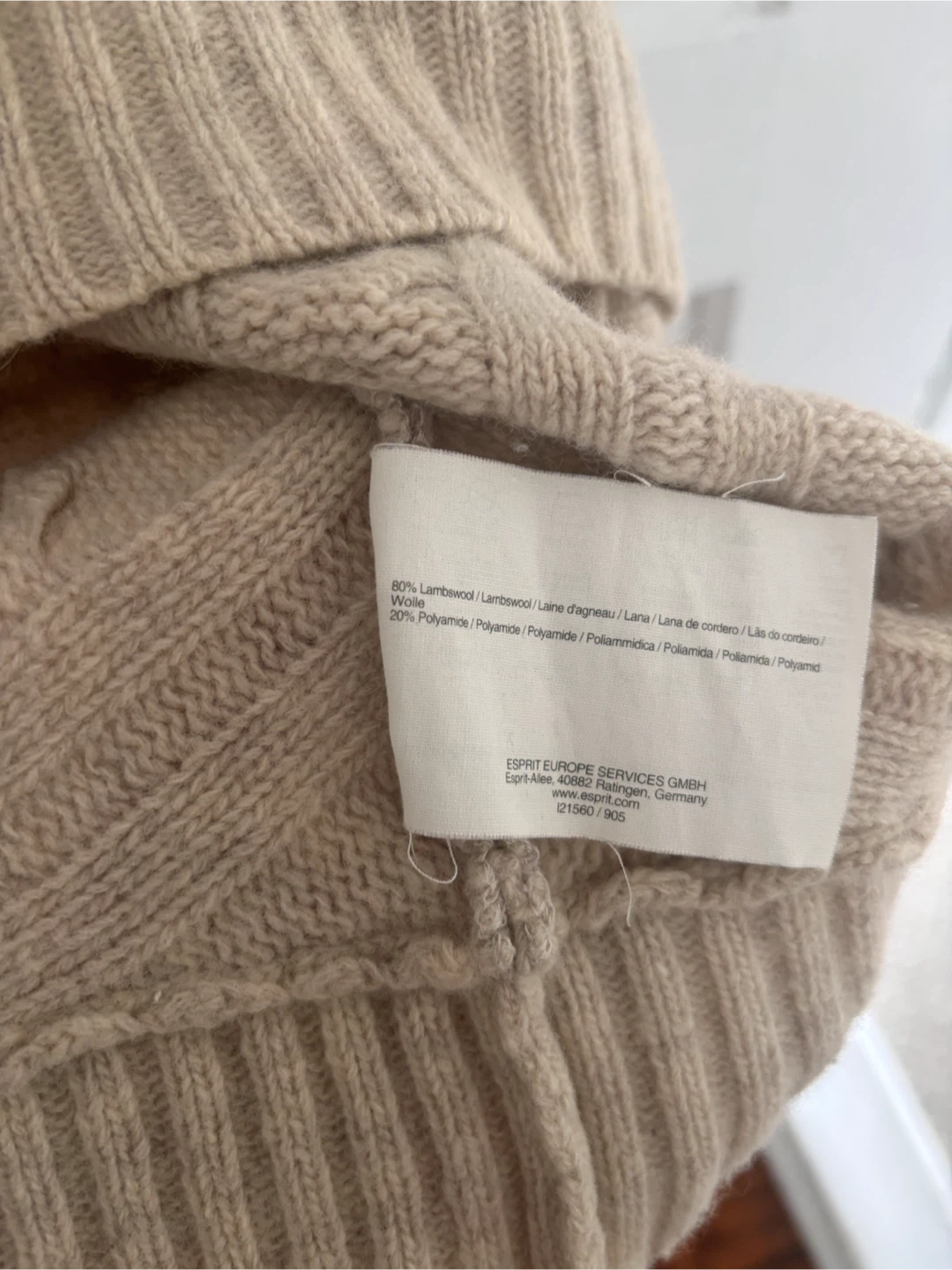 Esprit Cowl Neck Cable Knit Poncho - photo 3