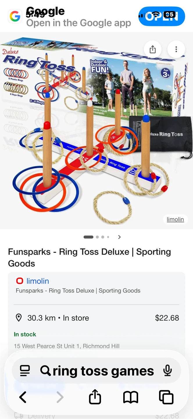 Funsparks Ring Toss Deluxe Game - photo 3