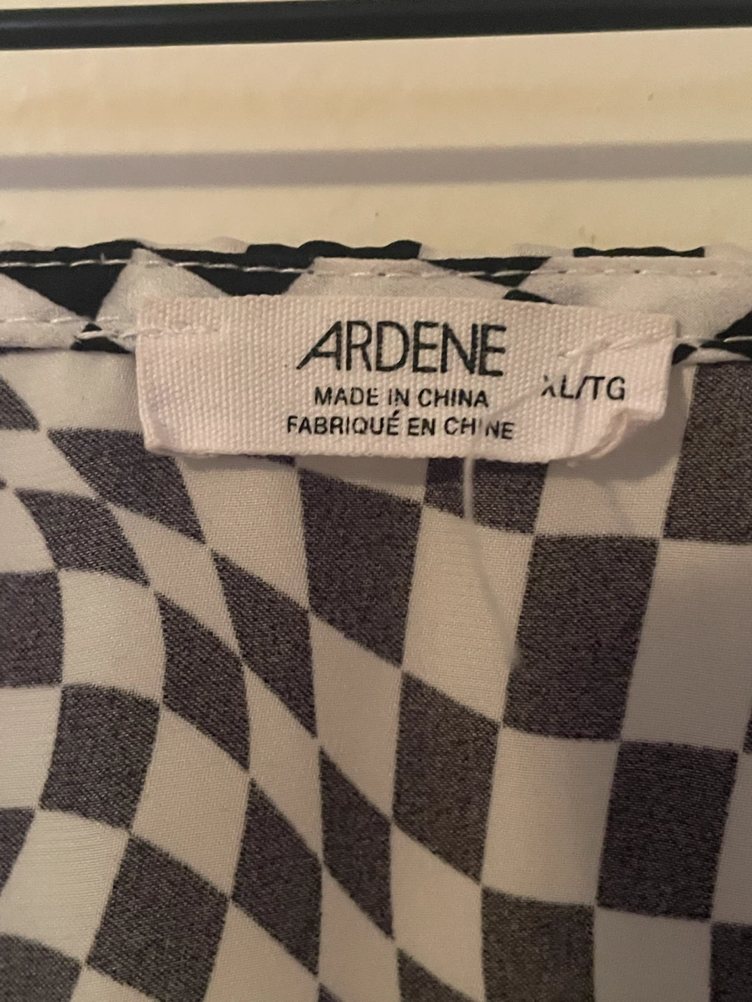 Black & White Checkered Crop Top - photo 2
