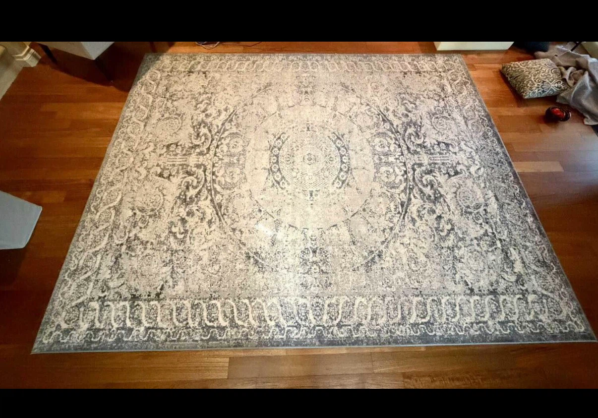 Blue/gray area rug 8' x 10'