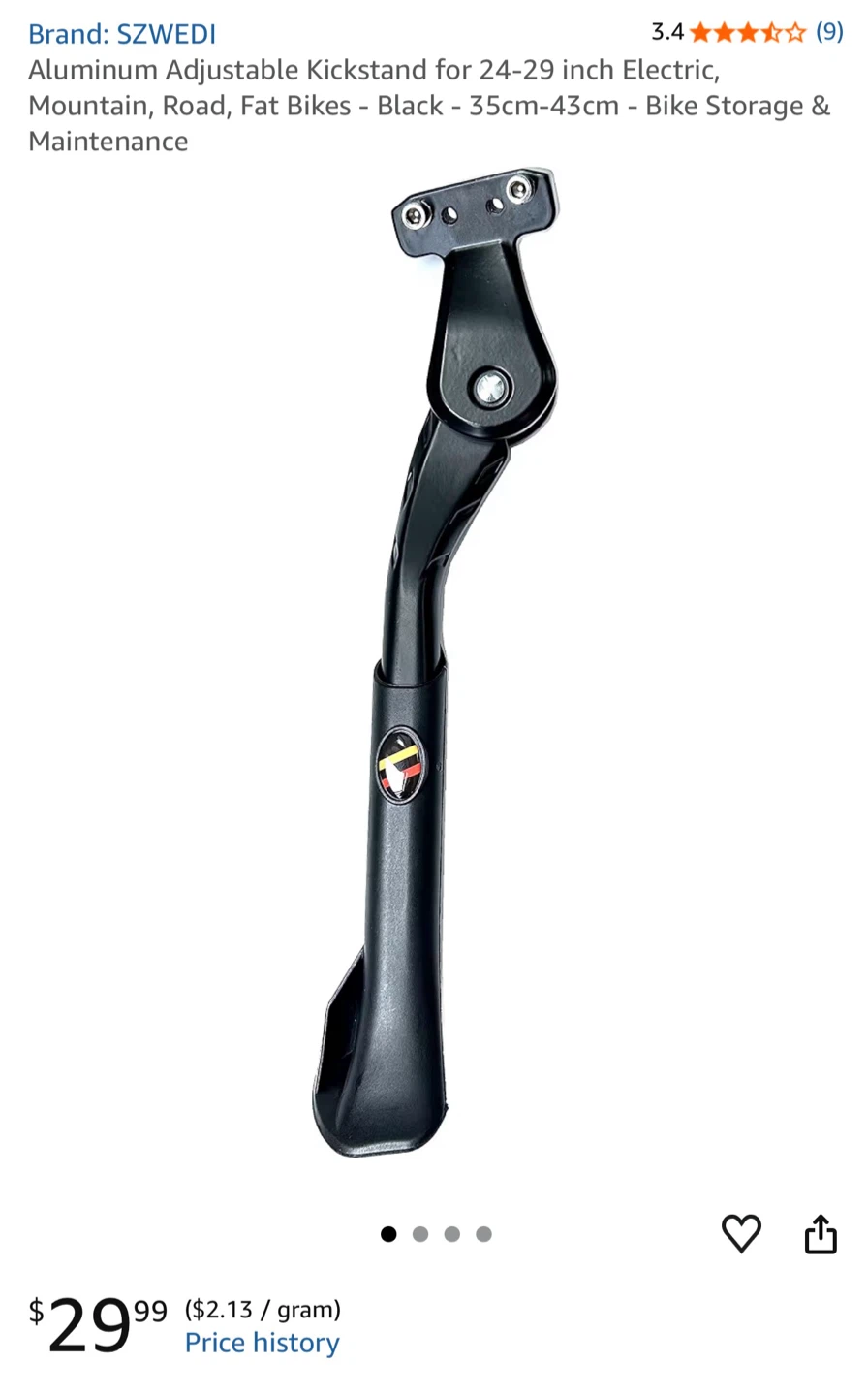SZWEDI Adjustable Aluminum Bicycle Kickstand