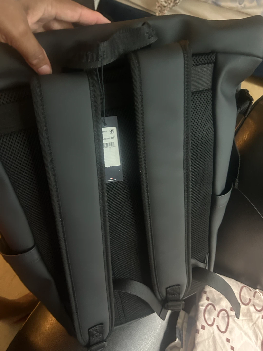 Tommy Hilfiger Black Roll-Top Backpack - photo 2