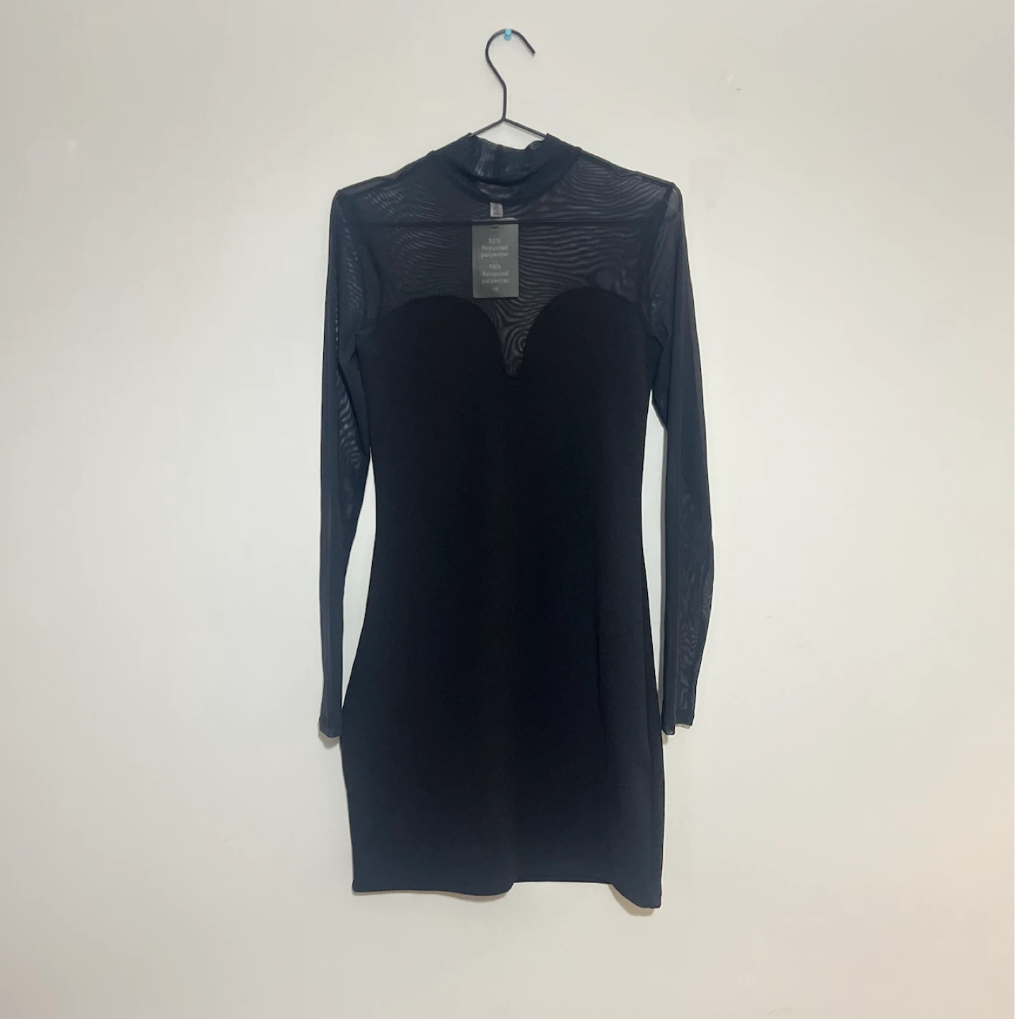 H&M New Sweetheart Mesh Mini Dress