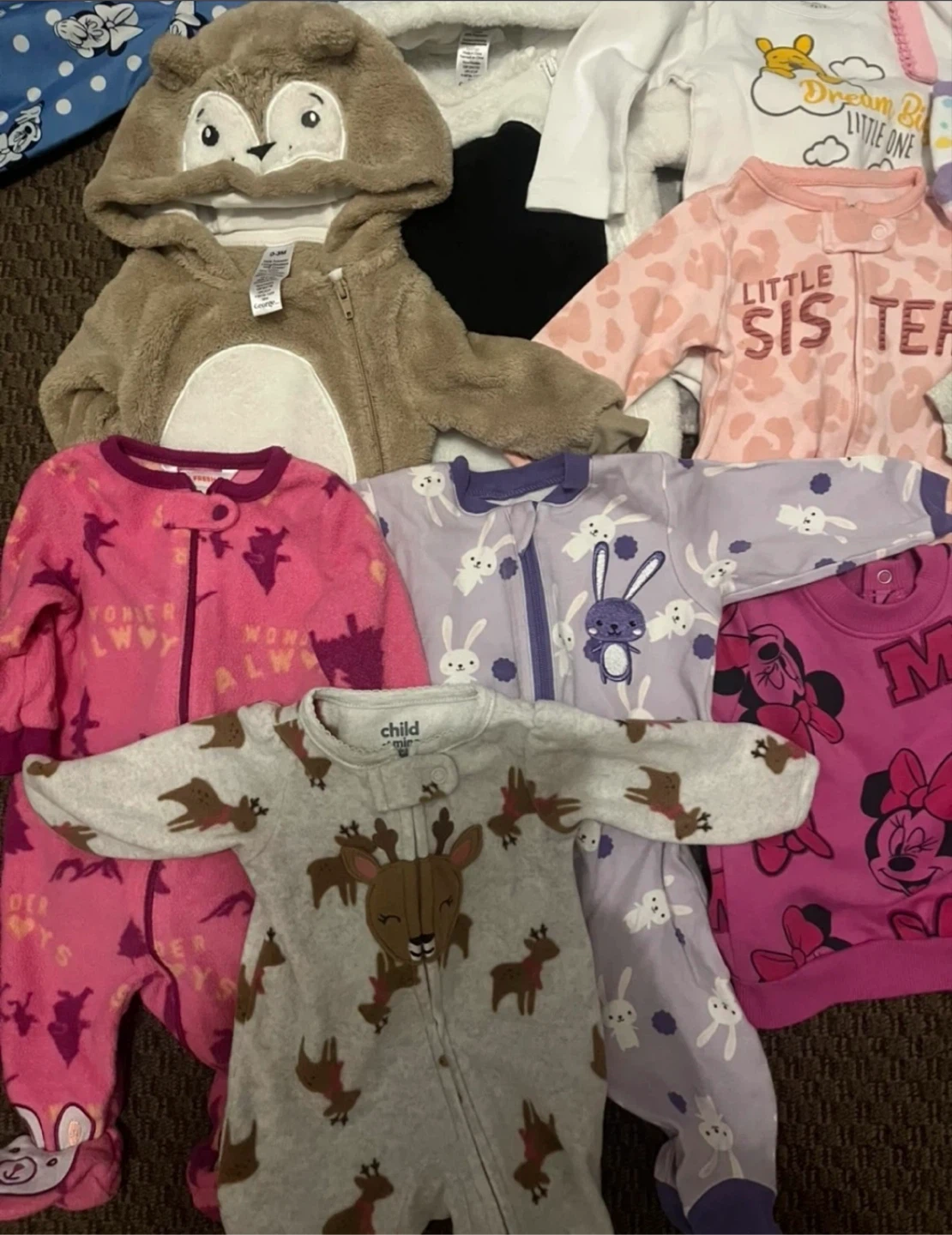 Baby Girl Clothes Lot - Sleepers, Onesies, Bibs & More - photo 2