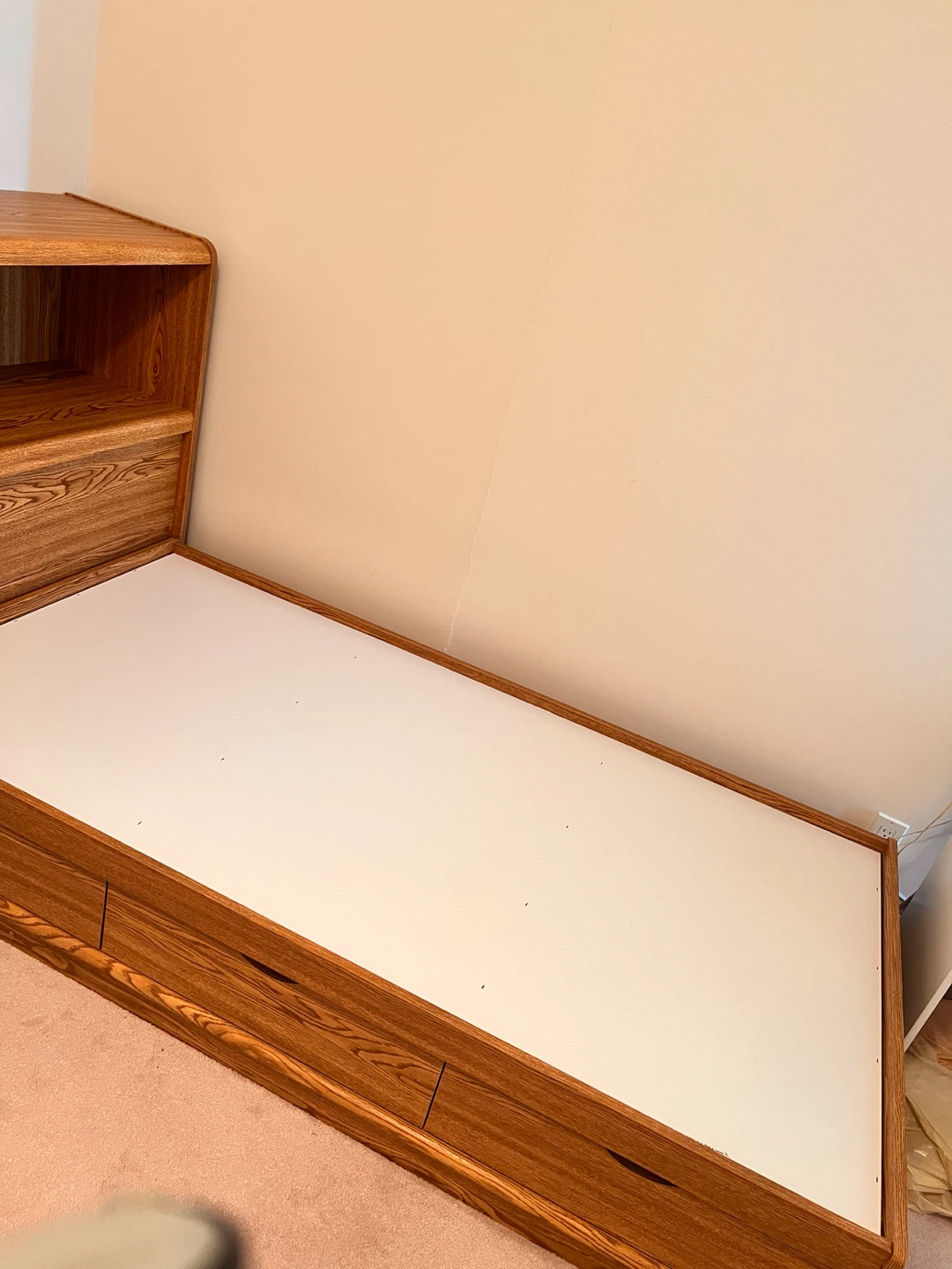 Twin Bed Frame with Headboard and Storage - photo 2