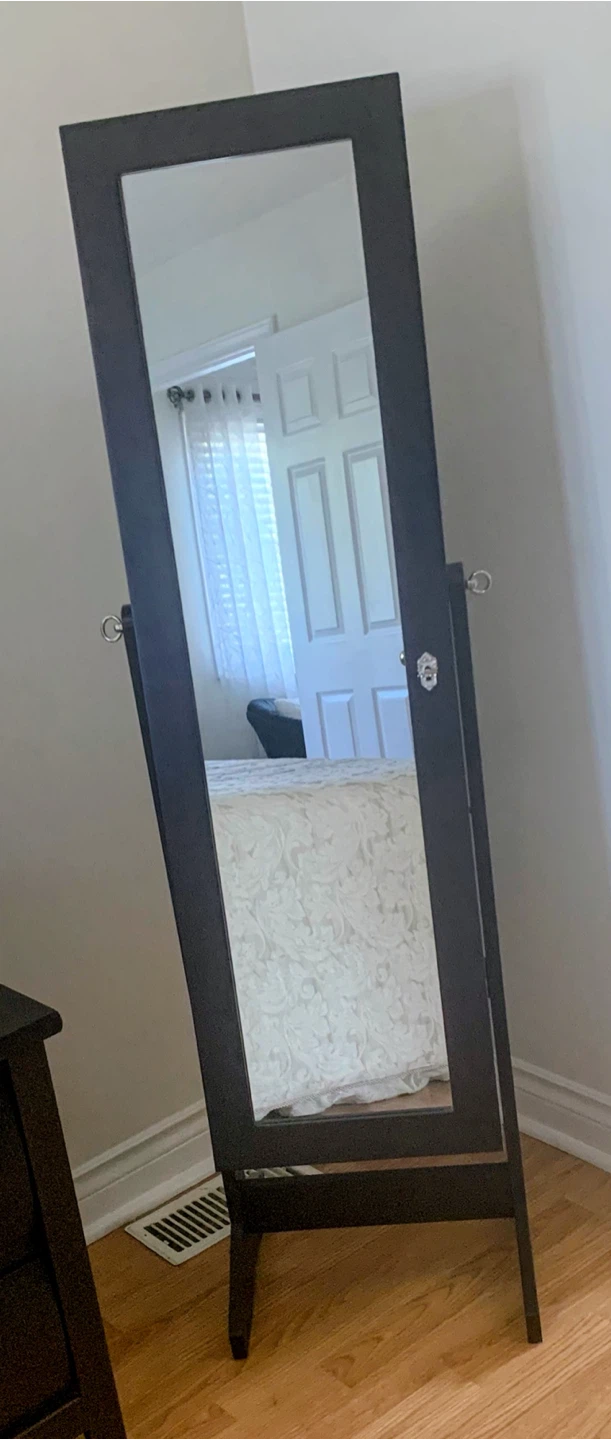 Standing Jewellery Armoire Mirror