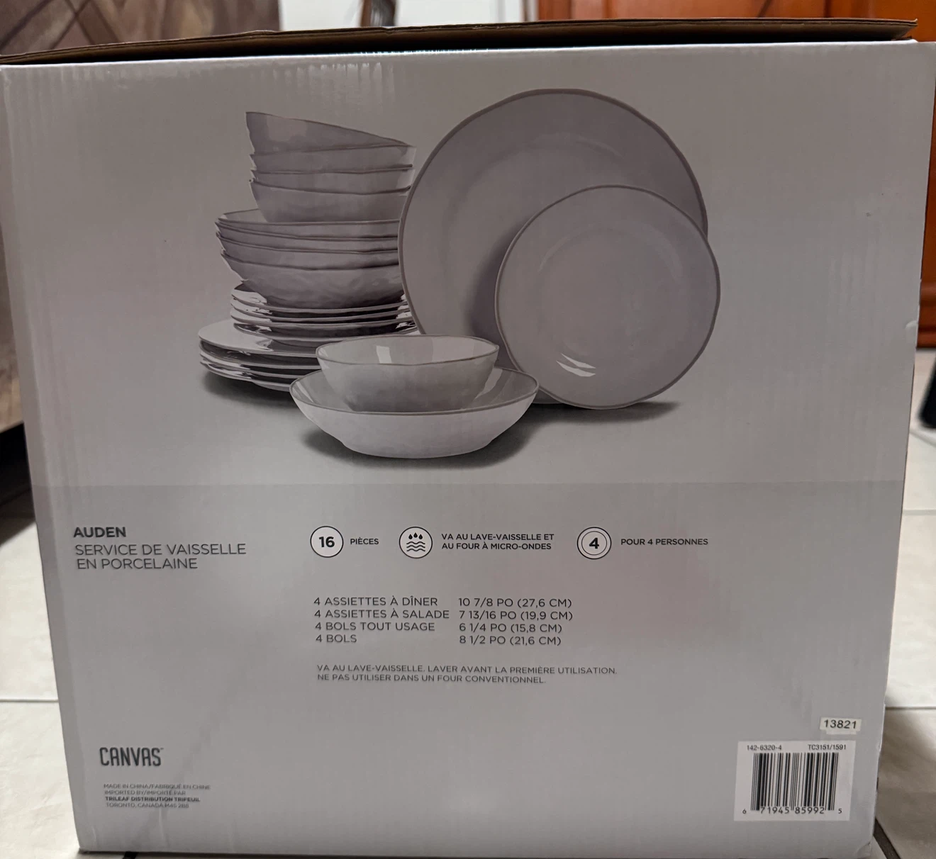 CANVAS Auden Porcelain Dinnerware Set - 16 Pieces - photo 2
